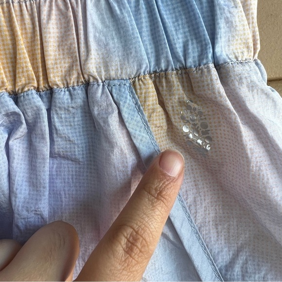 Free People Movement The Way Home Pink Blue Orange Aura Running Shorts SZ M - Picture 3 of 6